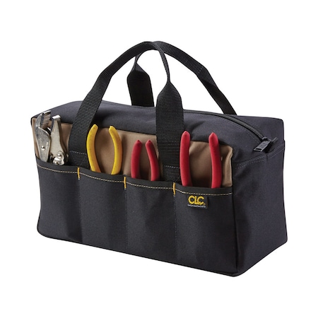 Custom Leathercraft CLC 5.5 in. W X 6 in. H Polyester Tool Tote 8 pocket Black/Tan 1 pc 1116